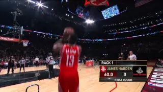 Three Point Contest: James Harden - Round 1 | February 13, 2016 | NBA All-Star 2016