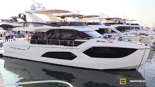 2022 Absolute 60 Fly Luxury Motor Yacht - Walkaround Tour - Debut at 2021 Cannes Yachting Festival