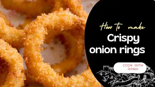 Home made onion rings|How to make onion snacks by cook with rania