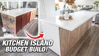 DIY Kitchen Island Budget Build Makeover! EASY How To!