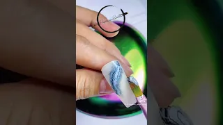 Efecto mármol en uñas 💅🏻