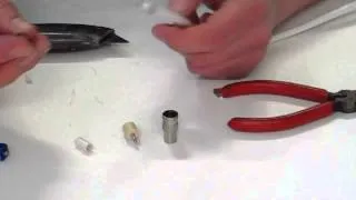 Male Coax / Coaxial Plug Fitting Demonstration