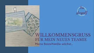 Willkommenskarte für Sonja | Fun fold Card | Anleitung | stampinup | Teameinstieg