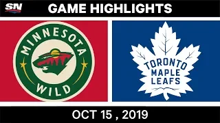 NHL Highlights | Wild vs. Maple Leafs – Oct. 15, 2019