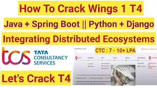 Tcs Wings 1 T4 Java Spring Boot || Python Django | T4 PreRequisite #new #tcs #ninja #digital #itjobs