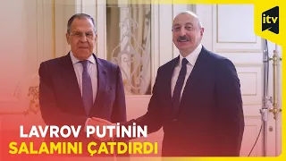 Rusiyanın xarici işlər naziri Serqey Lavrov Azərbaycana gəldi, Prezident İlham Əliyev qəbul etdi