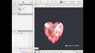 [Live2D study] Heart gem move like 3D,입체적인 보석 연습