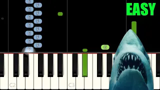 Jaws Theme Song (EASY Piano Tutorial) [Synthesia]