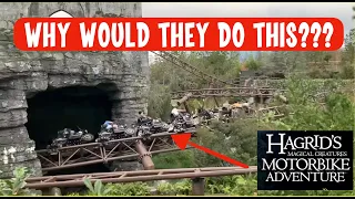 STRANGE OPERATIONS at Universal Studios - Hagrid's Motorbike Coaster Not Working Properly?