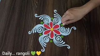 daily beautiful and easy rangoli design💕 daily rangoli design easy 💕