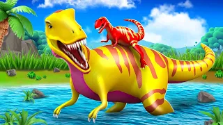 Crazy New Born Trex Dinosaur Adventures - Funny Dinosaurs Playing Games | Jurassic Park Cartoons