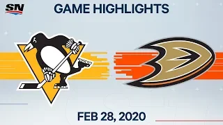 NHL Highlights | Penguins vs. Ducks – Feb. 28, 2020