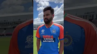 Always a 𝐇𝐈𝐓 among fans! 🔥 Rohit 🤝 Larry || #LarryOBrienTrophy  #RohitSharma #IndianCricketTeam