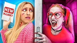 🦇 New Babysitter vs Child Vampire! Nanny Hacks & How to Be a Vampire by La La Life