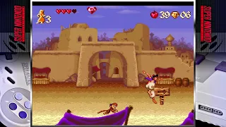 ALADDIN (STAGE 1) - Super Nintendo - Gameplay No Commentary