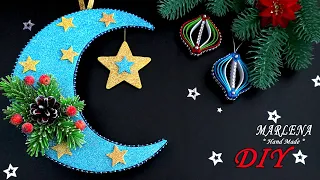 ✨Christmas decor 🌜 Foamiran crescent moon. Christmas Ornaments ✨