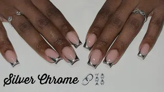 Chrome French Nail Tutorial (UPDATE!!) | Chrome Nails