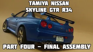 How to build Tamiya Skyline R34 - part 4 - Final Assembly - 1/24 Nissan GTR R34 by Tamiya