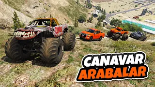 ⛰️ Canavar Arabalar ile Canavar Pikaplar Dağa Tırmanıyor ⛰️ GTA 5