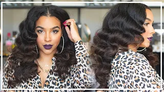 How to Get BIG Soft Waves on Blown Out Natural Hair! Tutorial
