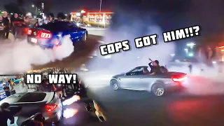 BMW E92 M3 SHUTS DOWN INTERSECTION!! MUSTANG DOES CRAZY TIGHT DONUTS!!