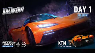 Need For Speed: No Limits | 2024 KTM X-Bow GT-XR (Breakout - Day 1 | Job Hunt)