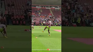 Marcus Rashford training at Saint Mary's