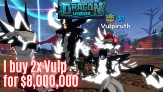 I spent $8,000,000 on 2 Vulpiruth / Vulp / Fox Dragons in Roblox Dragon Adventures