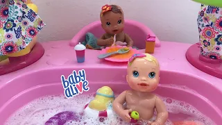 BABY ALIVE Newborn Twins After daycare Routine