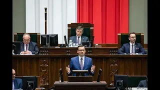 Mateusz Morawiecki podczas 79. posiedzenia Sejmu