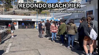 [4K] Strolling Redondo Beach Pier | A Serene Coastal Walk | Super Windy💨