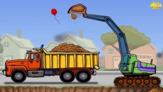 Let's play Excavator and dump truck | Trucks and diggers cartoon