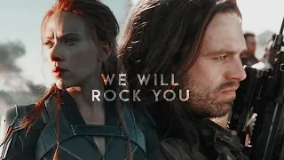 black widow & winter soldier | we will rock you.