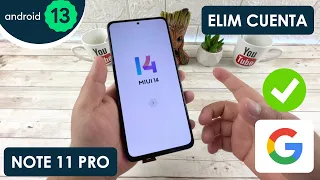 Eliminar Cuenta de Google Xiaomi Redmi Note 11 Pro | Android 13