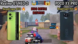 Realme Gt Neo 2 vs Poco X3 Pro bgmi test | Snapdragon 870 vs Snapdragon 860 | M416 🔥