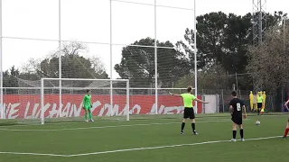 Penalti Atletico Madrid. Miguel Benedí Fabián. Nacional Juvenil 20-21