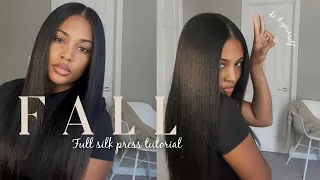 HOW TO: Full DIY Silk Press @ Home + Avoiding heat damage + Affordable products | HD #naturalhair