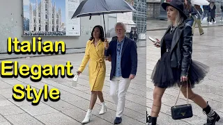 Fashion Trend 2024 Milan • Stylish Milanese Outfit and Most Fashionable Looks • Street Style