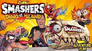Zuru Smashers Dino Island T-Rex Battles! 50 Surprises Dinosaurs & More AdventureFun Toy review!