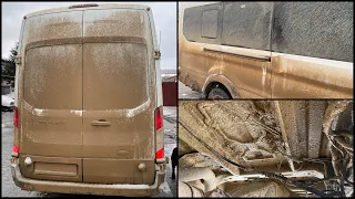 DIRTIEST VAN EVER! How to wash muddy Van? Detailing Deep Clean #asmr