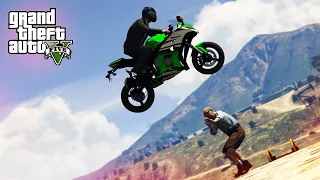 GTA V- Bike Crash Stunt