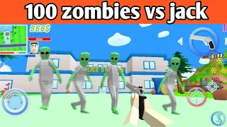 100 zombies vs jack in  dude theft wars |  funny moments