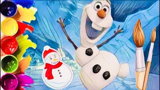How to draw snowman Olaf from the cartoon cold heart? Как нарисовать снеговика из холодное сердце?