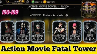 Fatal Action Movie Tower Battle 190-199 Gameplay with Nightmare Team MK Mobile