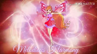 Winx club season 8 Transformations with colours according to their Powers|Melodious Harmony