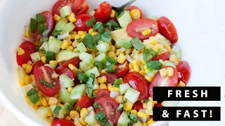 Summer Corn and Tomato Salad with Avocado