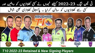 T10 League 2022 all team squad | Abu Dhabi T10 league 2022-23 all team Retained & Pakistani Players