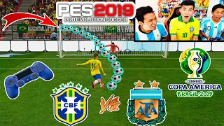 ¡¡RETO ÉPICO!! Penaltis en PES 2019 | BRASIL vs ARGENTINA | Copa América 2019