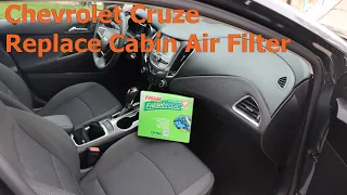 Chevrolet Cruze (2016+) – Replace Cabin Air Filter