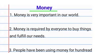 10 Lines on Money // 10 Lines Essay on Money // Essay on Money // Short Essay on Money